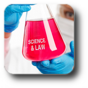 laboratory flask reading Science & Law